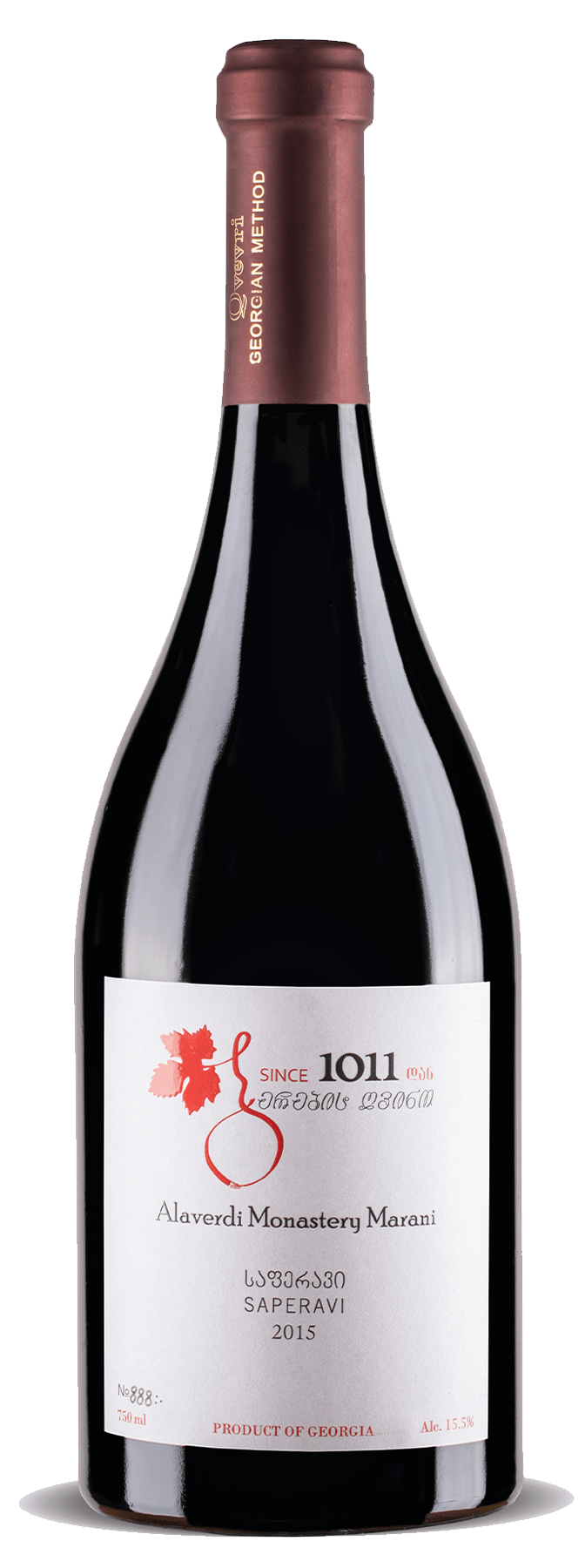 Alaverdi Monastery Wine Saperavi 2015 semi dry